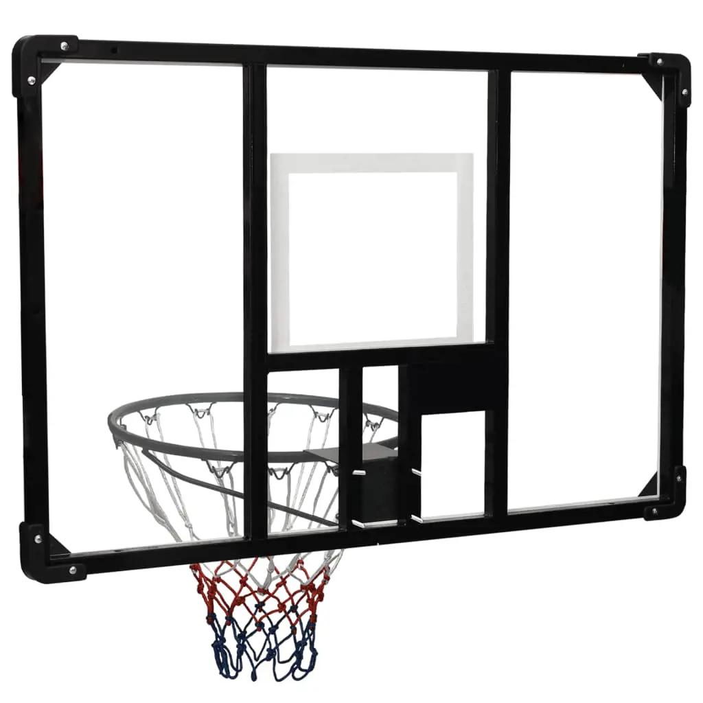 Basketbalbord 106x69x3 cm polycarbonaat transparant (4)
