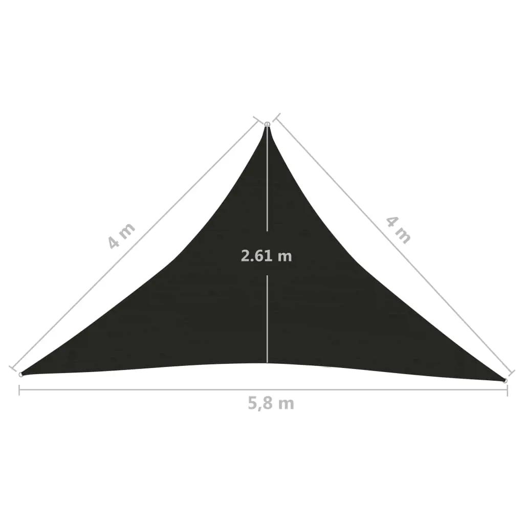 Zonnezeil 160 g/m² 4x4x5,8 m HDPE zwart (6)