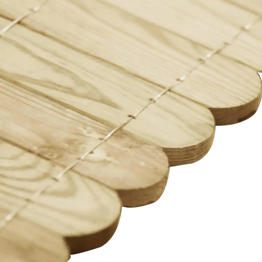 Gazonrand 120 cm geïmpregneerd grenenhout groen (4)