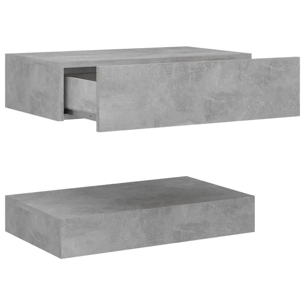 Nachtkastje 60x35 cm spaanplaat betongrijs (7)