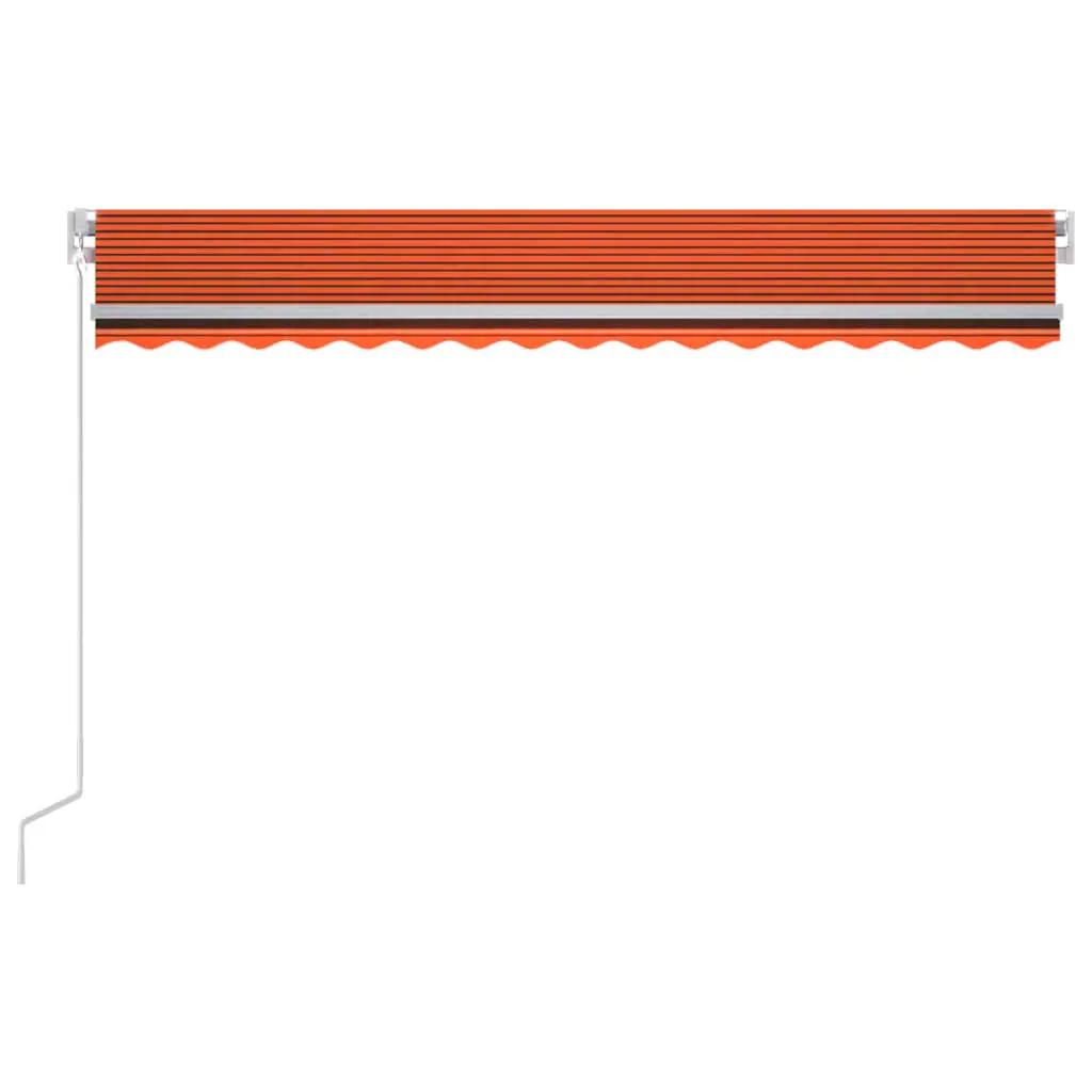 Luifel automatisch met LED windsensor 450x300 cm oranje bruin (4)