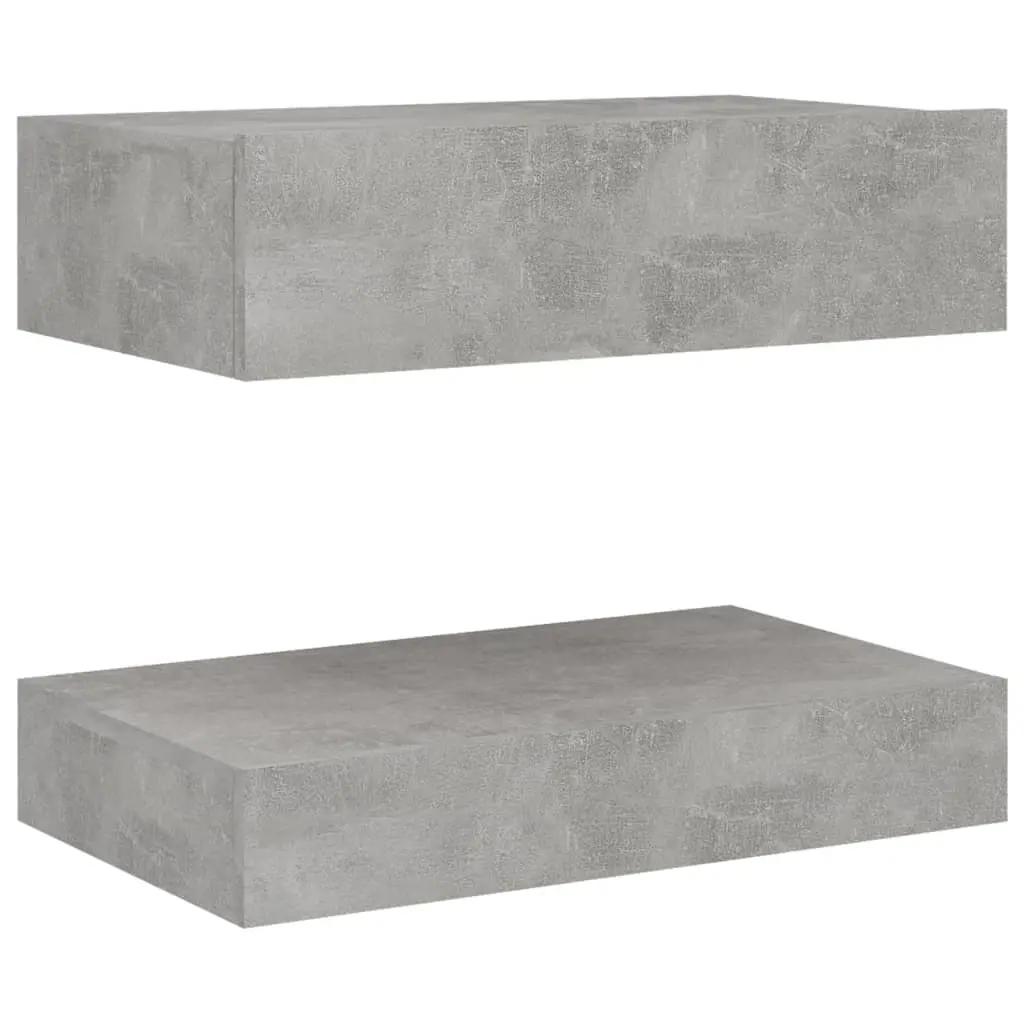 Nachtkastje 60x35 cm spaanplaat betongrijs (4)