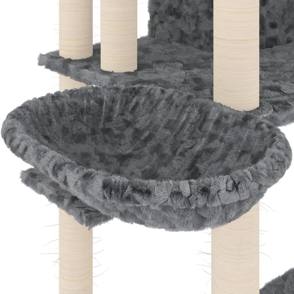 Kattenmeubel met sisal krabpalen 191 cm donkergrijs (6)
