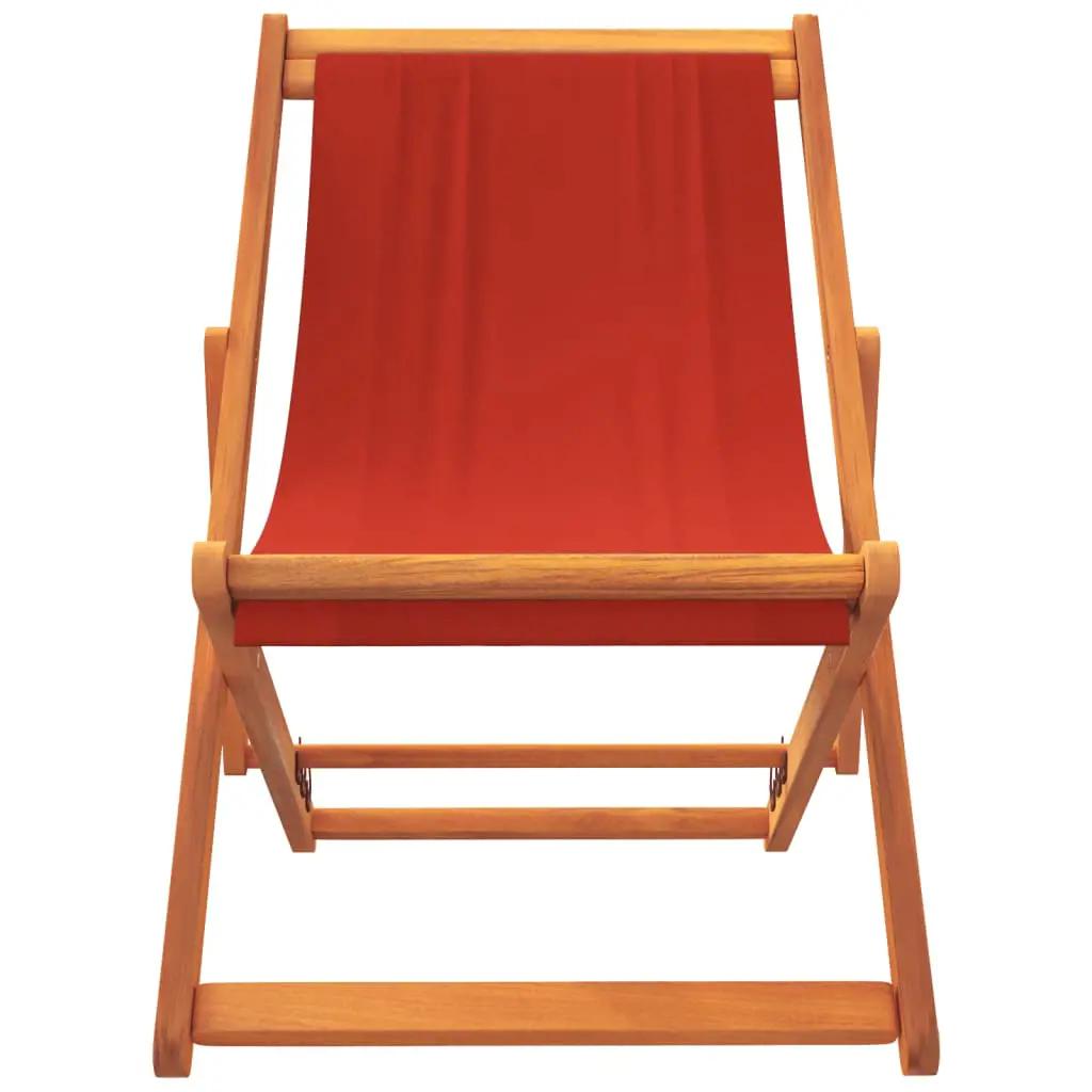Strandstoelen 2 st inklapbaar stof rood (4)