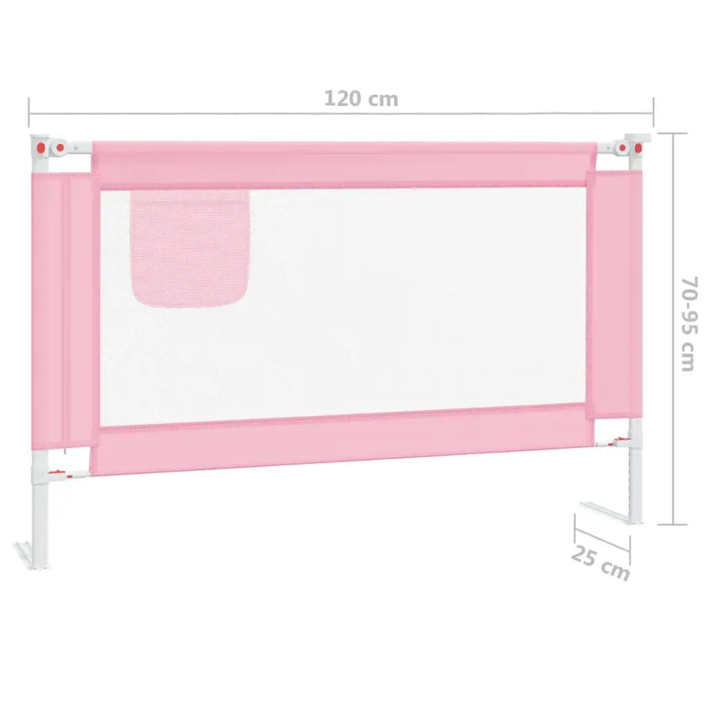 Bedhekje peuter 120x25 cm stof roze (8)