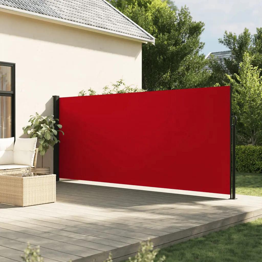 Windscherm uittrekbaar 160x500 cm rood (1)