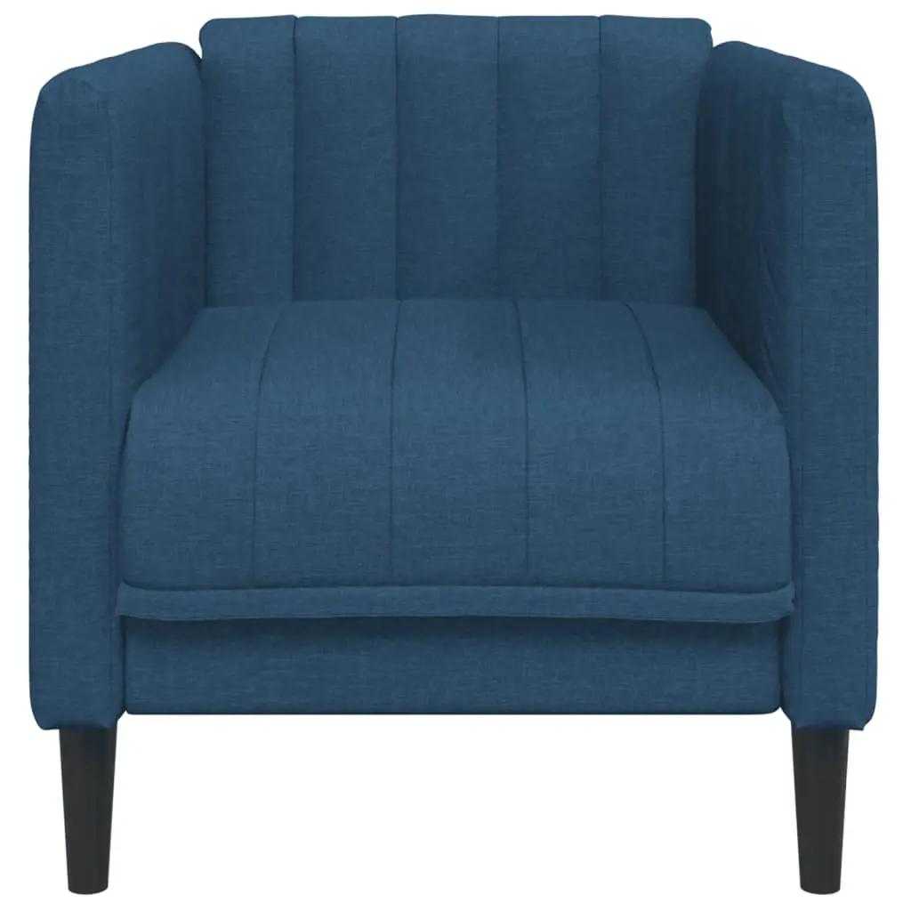 Fauteuil stof blauw (4)