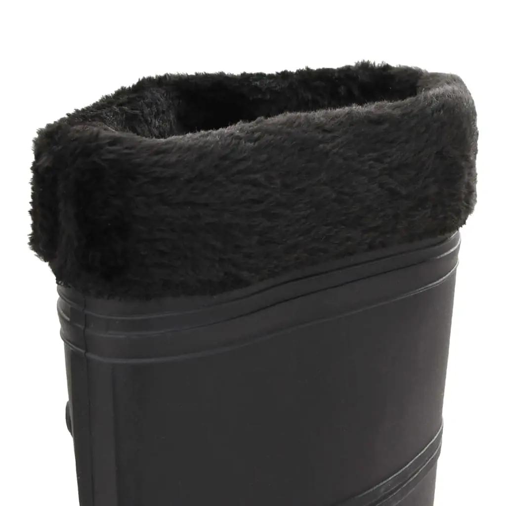 Regenlaarzen met verwijderbare sokken maat 39 PVC zwart (6)