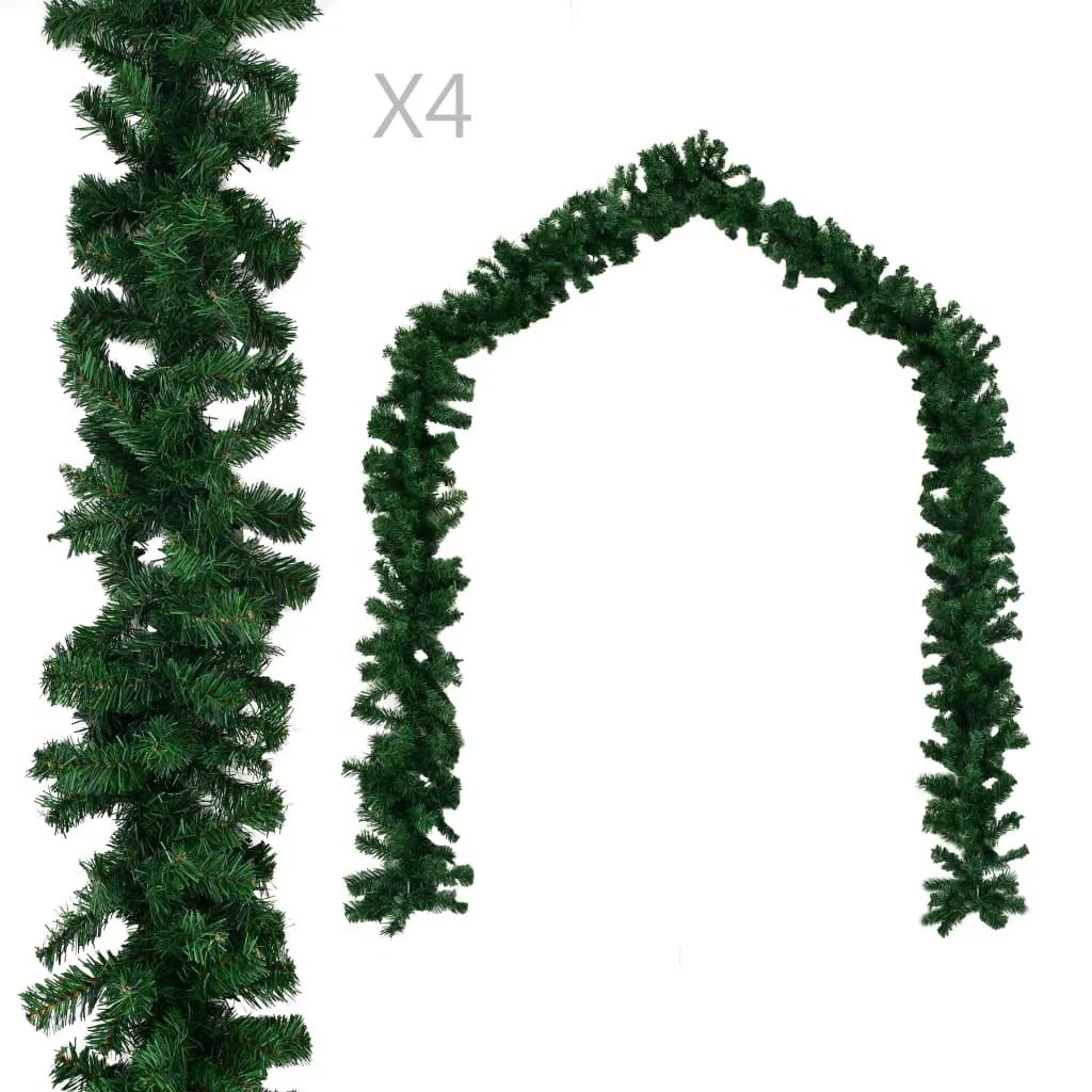 Kerstslingers 4 st 270 cm PVC groen (1)