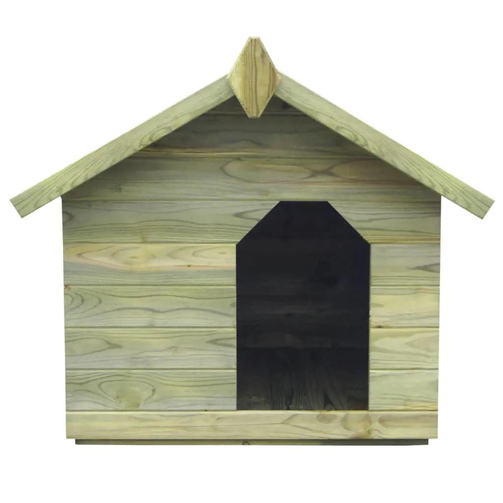 Hondenhok voor tuin met opklapbaar dak geïmpregneerd grenenhout (2)