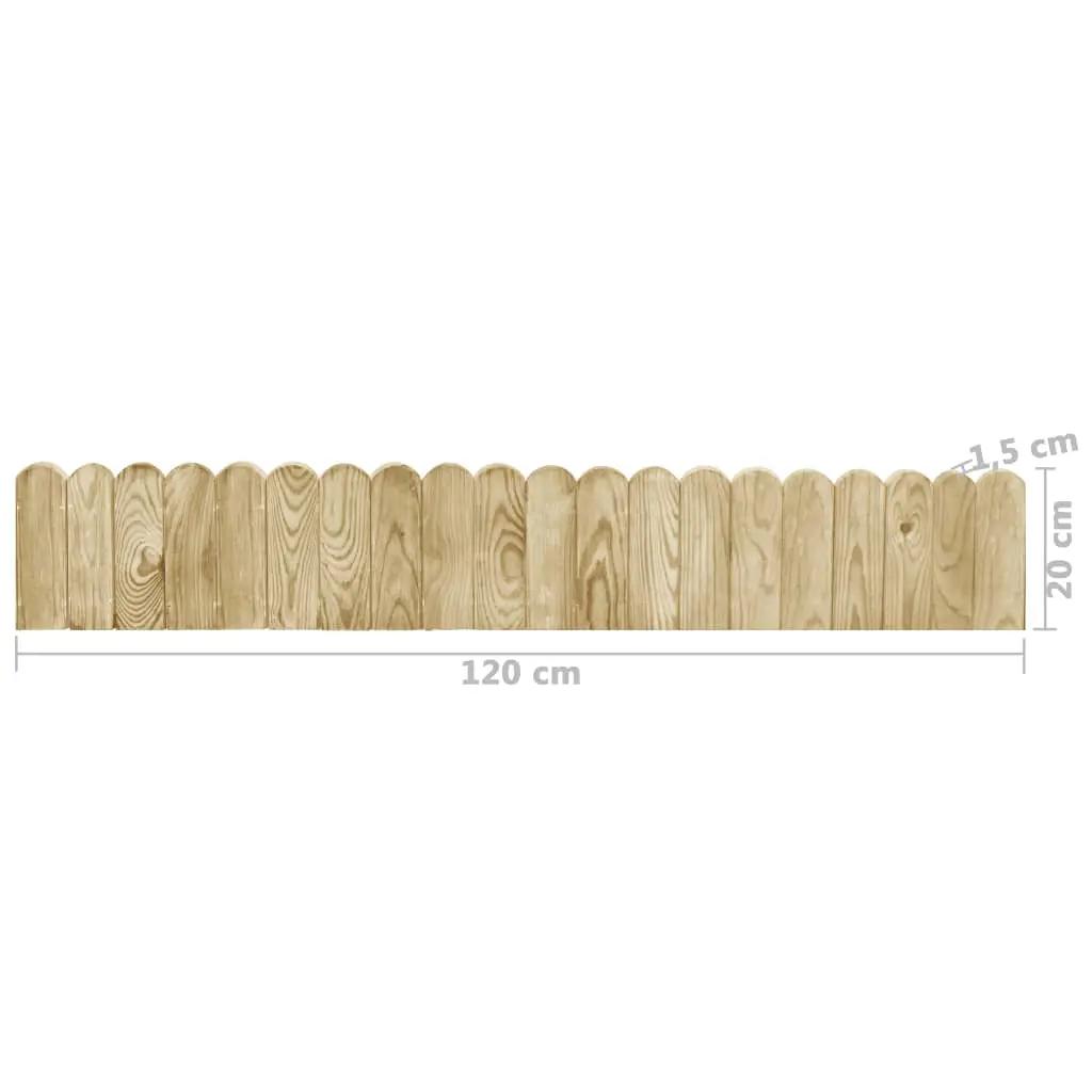 Gazonranden 3 st 120 cm geïmpregneerd grenenhout (6)