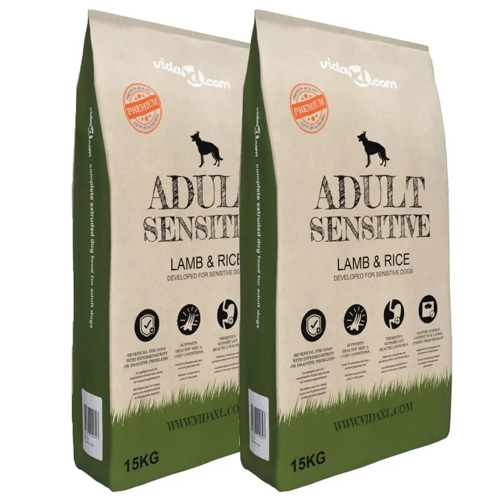Premium hondenvoer droog Adult Sensitive Lamb & Rice 30kg 2 st (1)