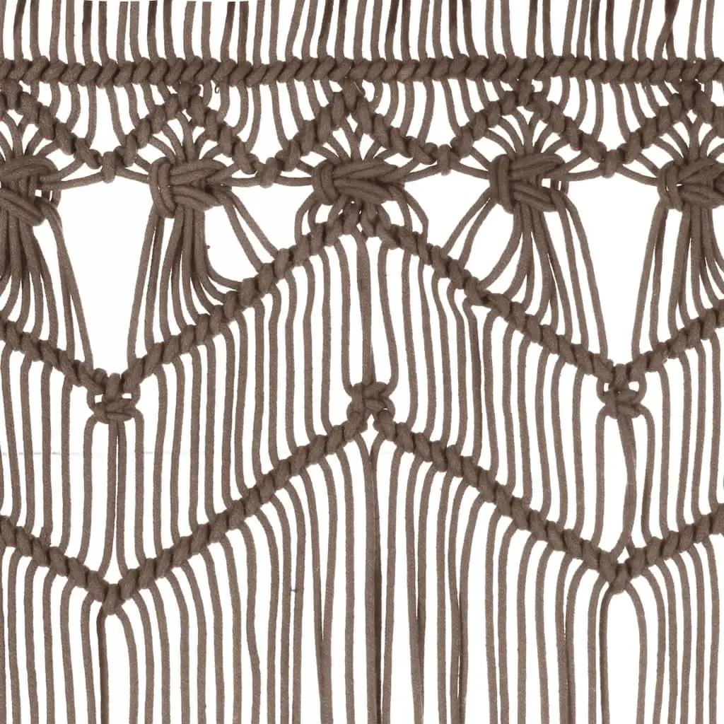 Gordijn macramé 140x240 cm katoen taupe (4)