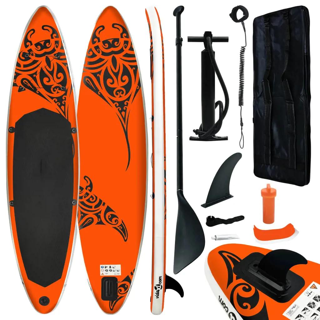 Stand Up Paddleboardset opblaasbaar 305x76x15 cm oranje (1)