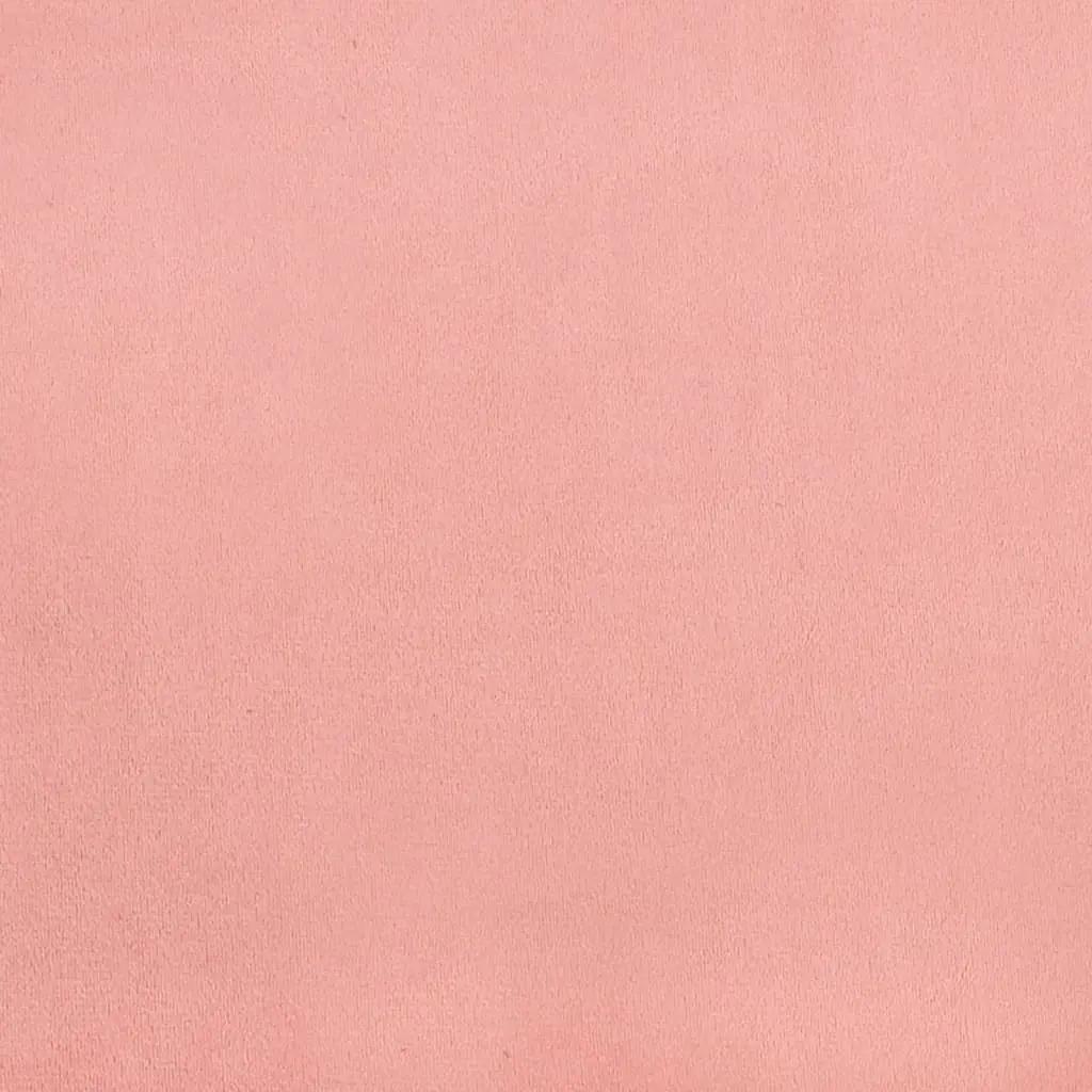 Bedframe fluweel roze 140x200 cm (8)