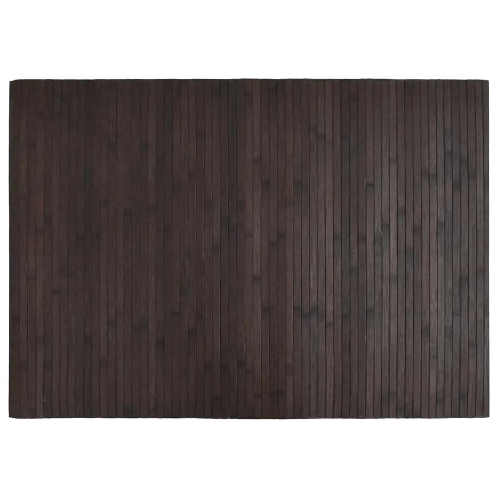 Vloerkleed rechthoekig 70x100 cm bamboe donkerbruin (2)