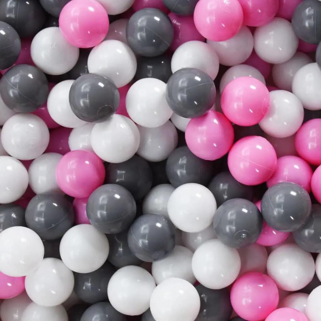 Kinderspeeltent met 250 ballen 69x94x104 cm roze (10)