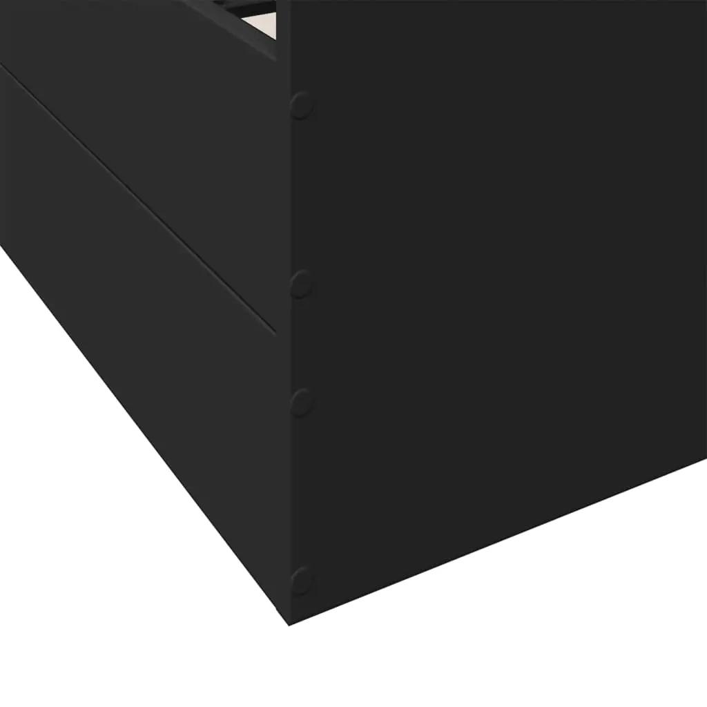 Bedframe met lades bewerkt hout zwart 150x200 cm (8)