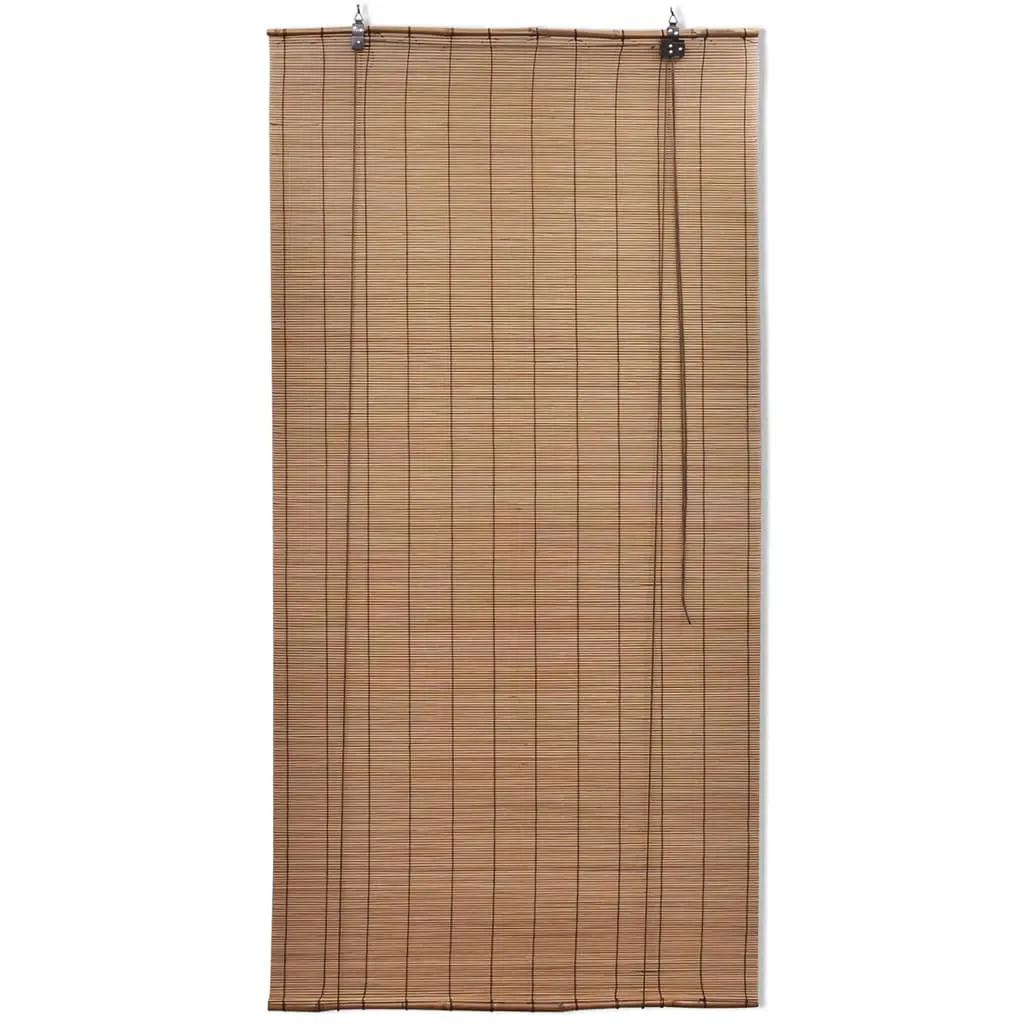 Rolgordijnen 2 st 150x220 cm bamboe bruin (2)
