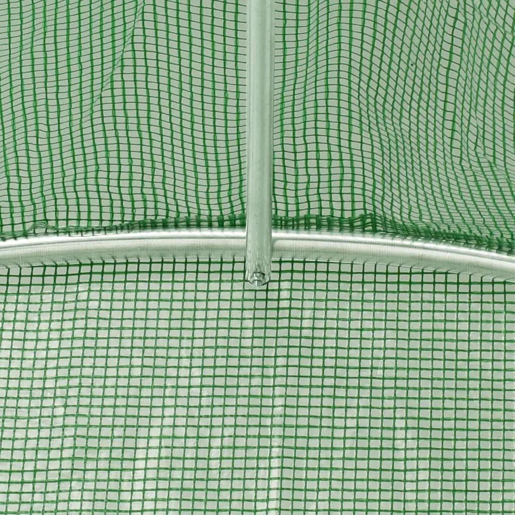 Tuinkas met stalen frame 40 m² 20x2x2 m groen (9)