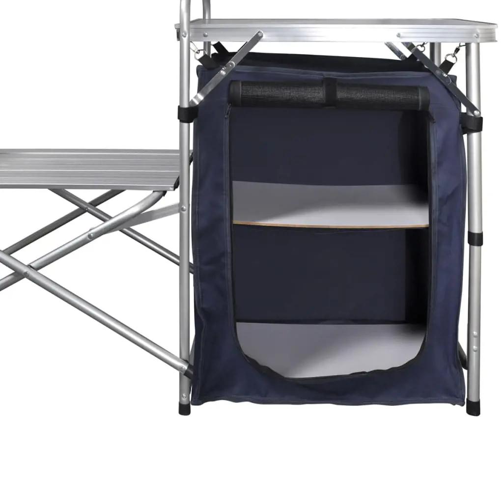 Campingkeuken inklapbaar met windscherm aluminium (5)