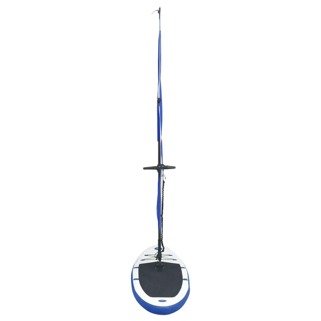 Stand-up paddleboard opblaasbaar met zeilset blauw en wit (4)