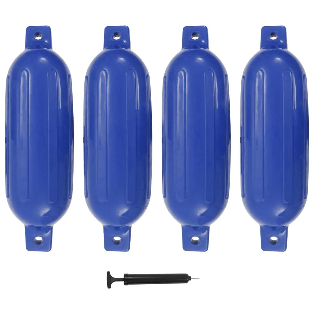Bootstootkussens 4 st 58,5x16,5 cm PVC blauw (1)