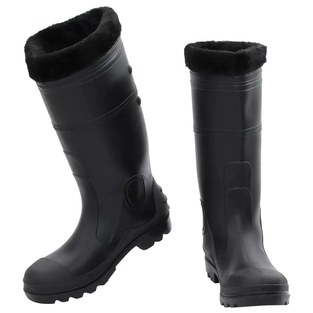 Regenlaarzen met verwijderbare sokken maat 42 PVC zwart (2)
