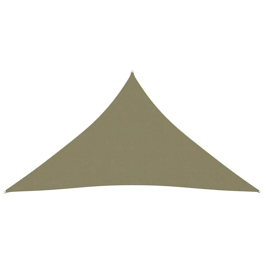 Zonnescherm driehoekig 3x4x4 m oxford stof beige (2)