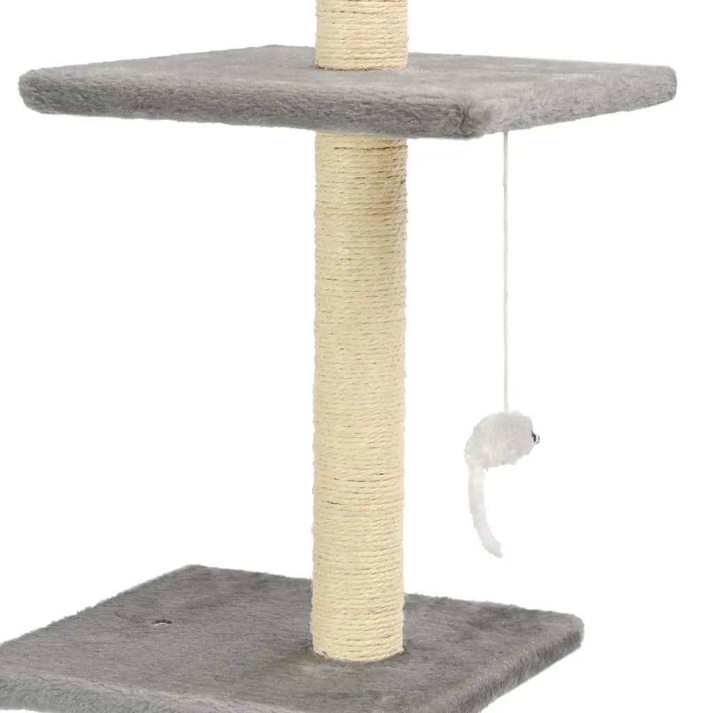 Kattenkrabpaal met sisal krabpalen 260 cm grijs (4)