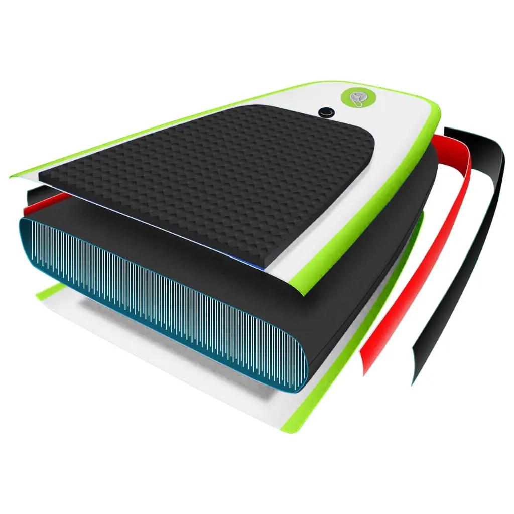 Stand-up paddleboard opblaasbaar groen en wit (6)