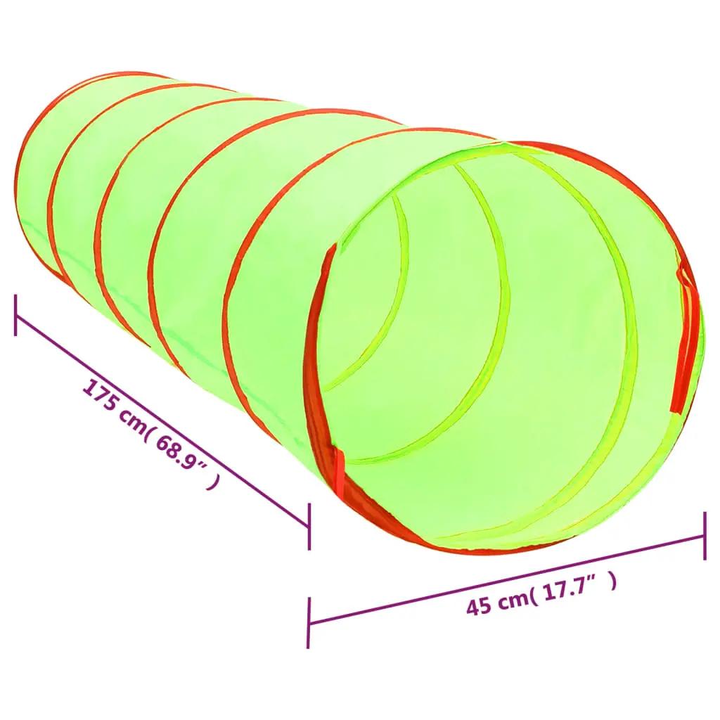 Kinderspeeltunnel met 250 ballen 175 cm polyester groen (12)