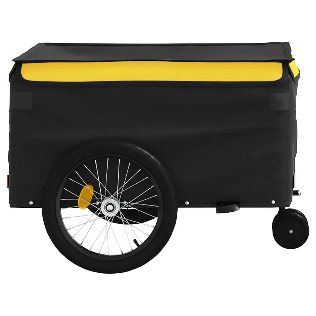 Fietstrailer 45 kg ijzer zwart en geel (7)