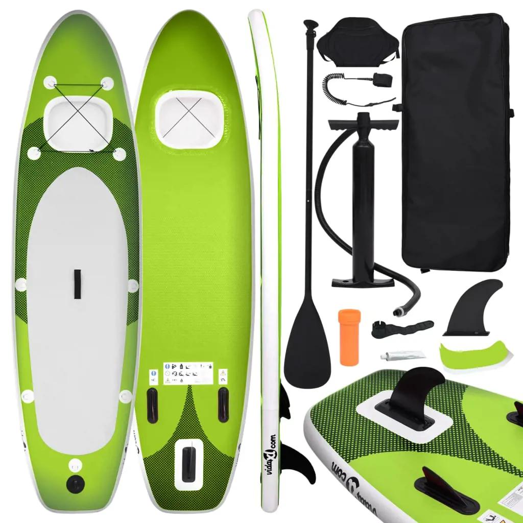 Stand Up Paddleboardset opblaasbaar 330x76x10 cm groen (1)
