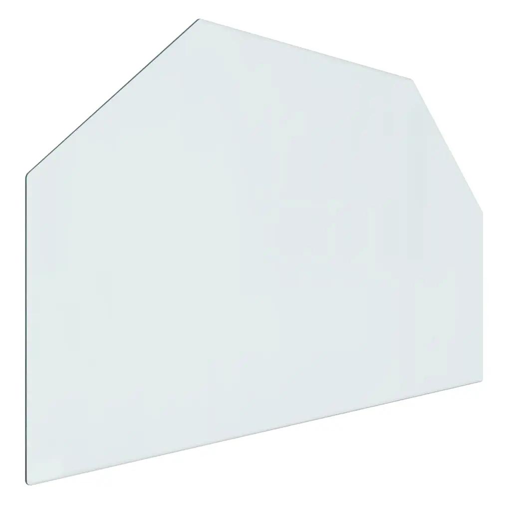 Glasplaat openhaard zeshoekig 80x50 cm (2)