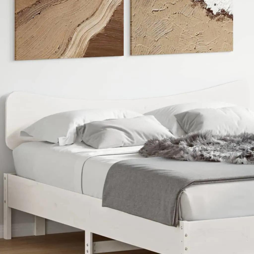 Hoofdbord 150 cm massief grenenhout wit (1)