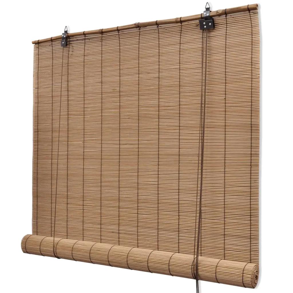 Rolgordijn 80x160 cm bamboe bruin (1)