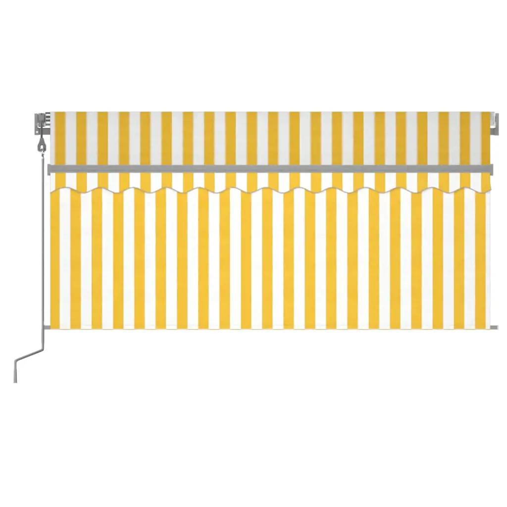 Luifel automatisch met gordijn LED windsensor 3x2,5 m geel wit (3)