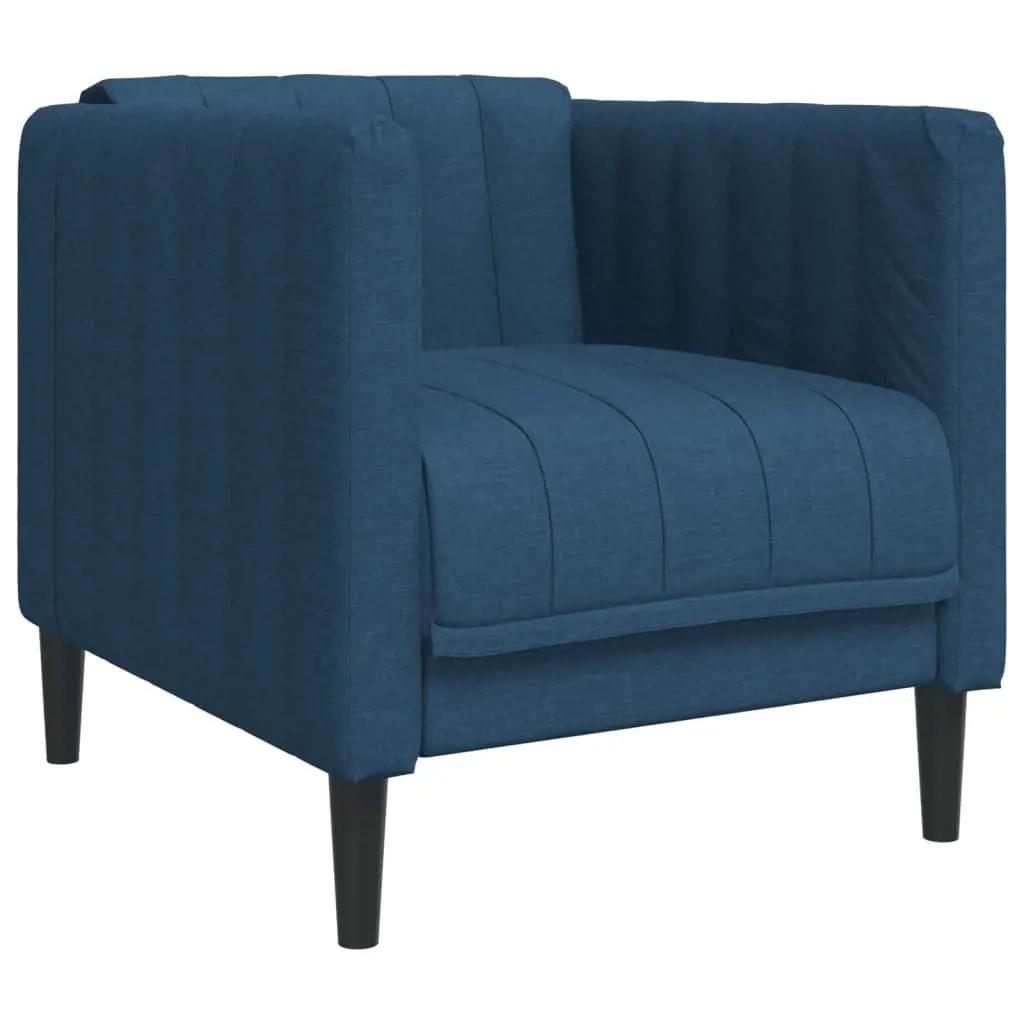 Fauteuil stof blauw (2)