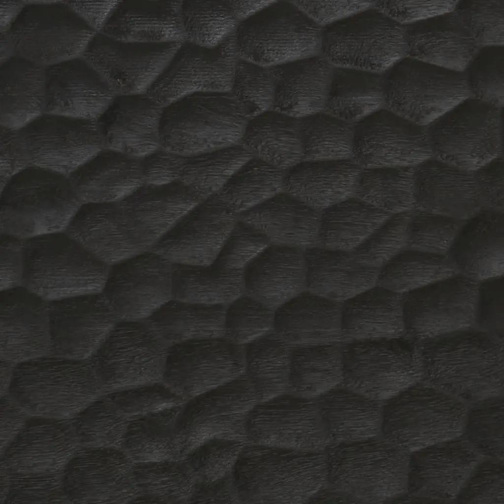Badkamerspiegel 50x70x2,5 cm massief mangohout en glas zwart (9)