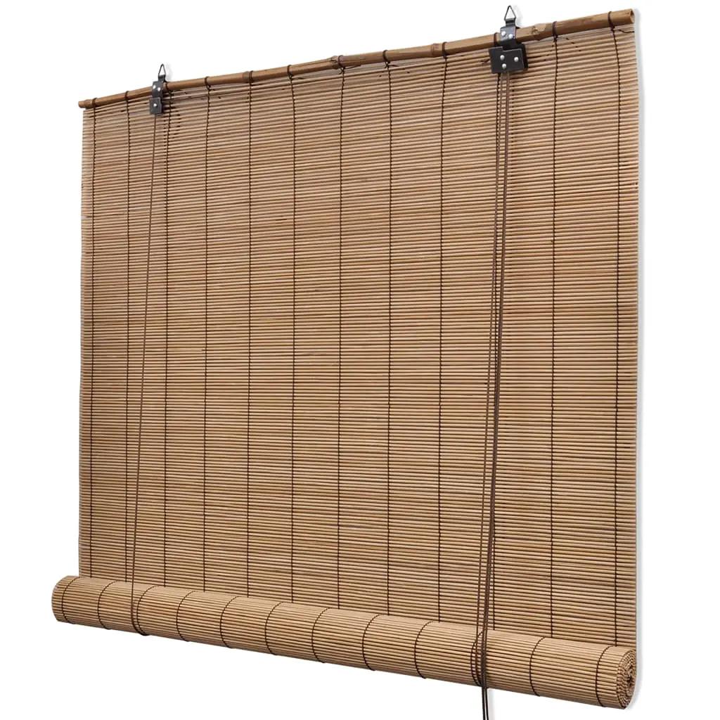 Rolgordijnen 2 st 150x220 cm bamboe bruin (3)