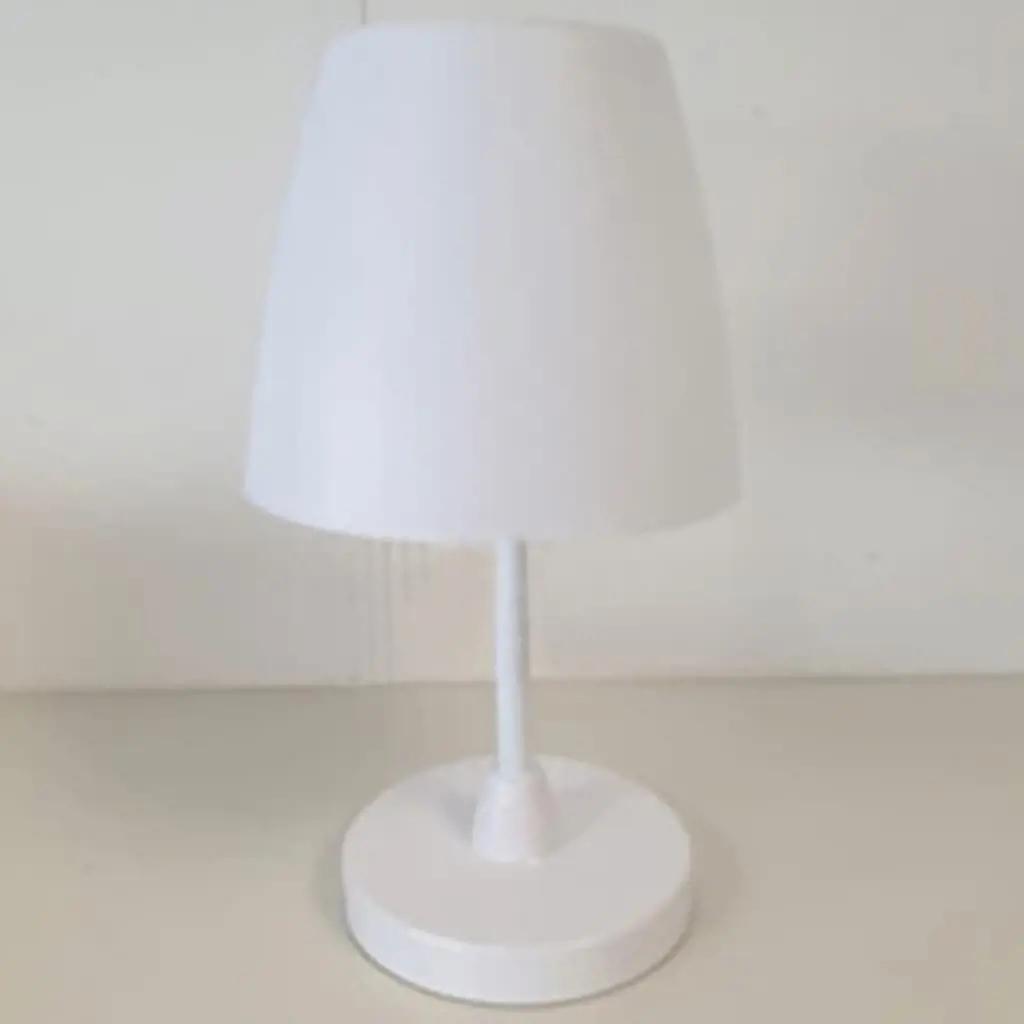 H&S Collection Tafellamp LED oplaadbaar 13x30 cm wit (1)