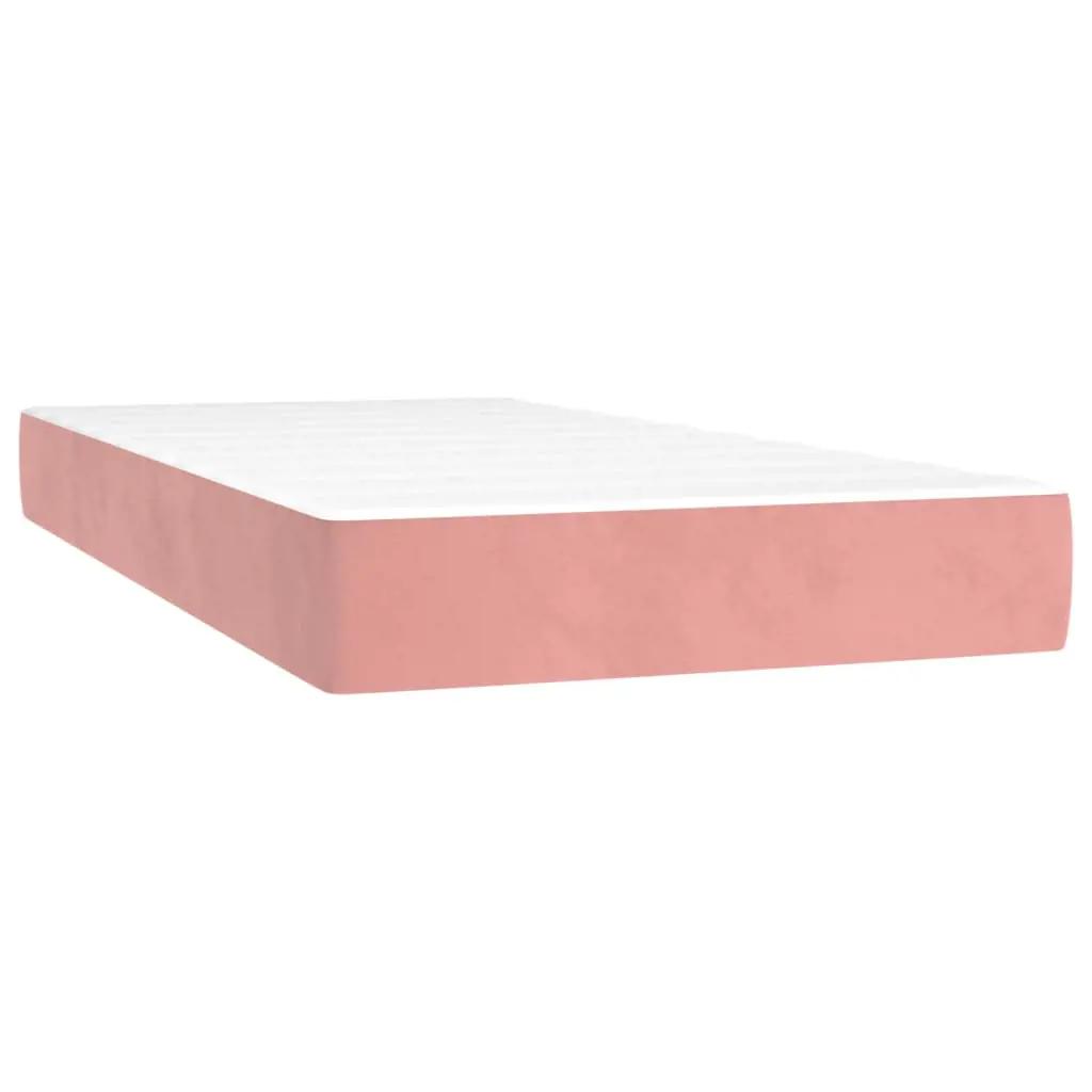 Boxspring met matras fluweel roze 90x200 cm (5)