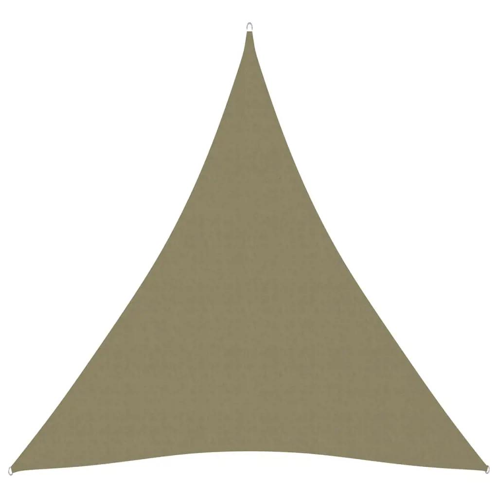 Zonnescherm driehoekig 3x4x4 m oxford stof beige (1)