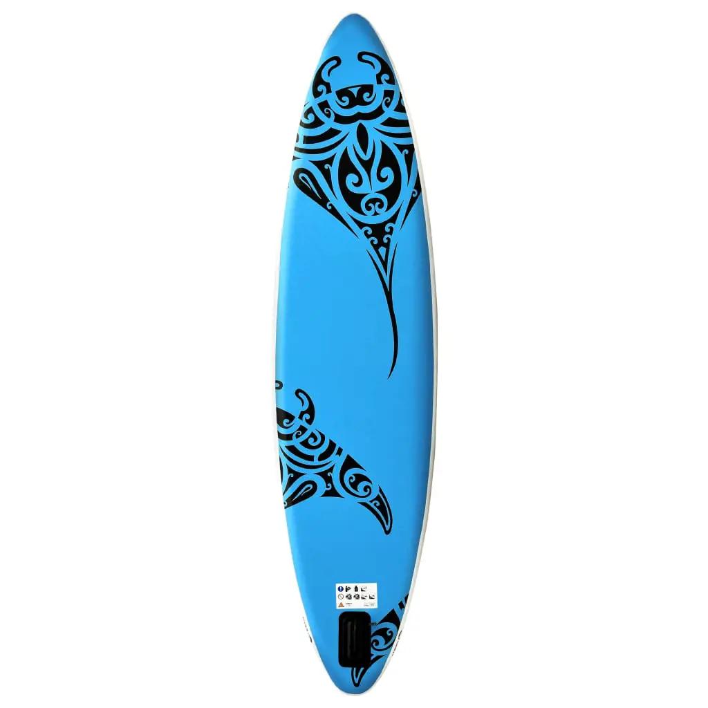Stand Up Paddleboardset opblaasbaar 366x76x15 cm blauw (3)