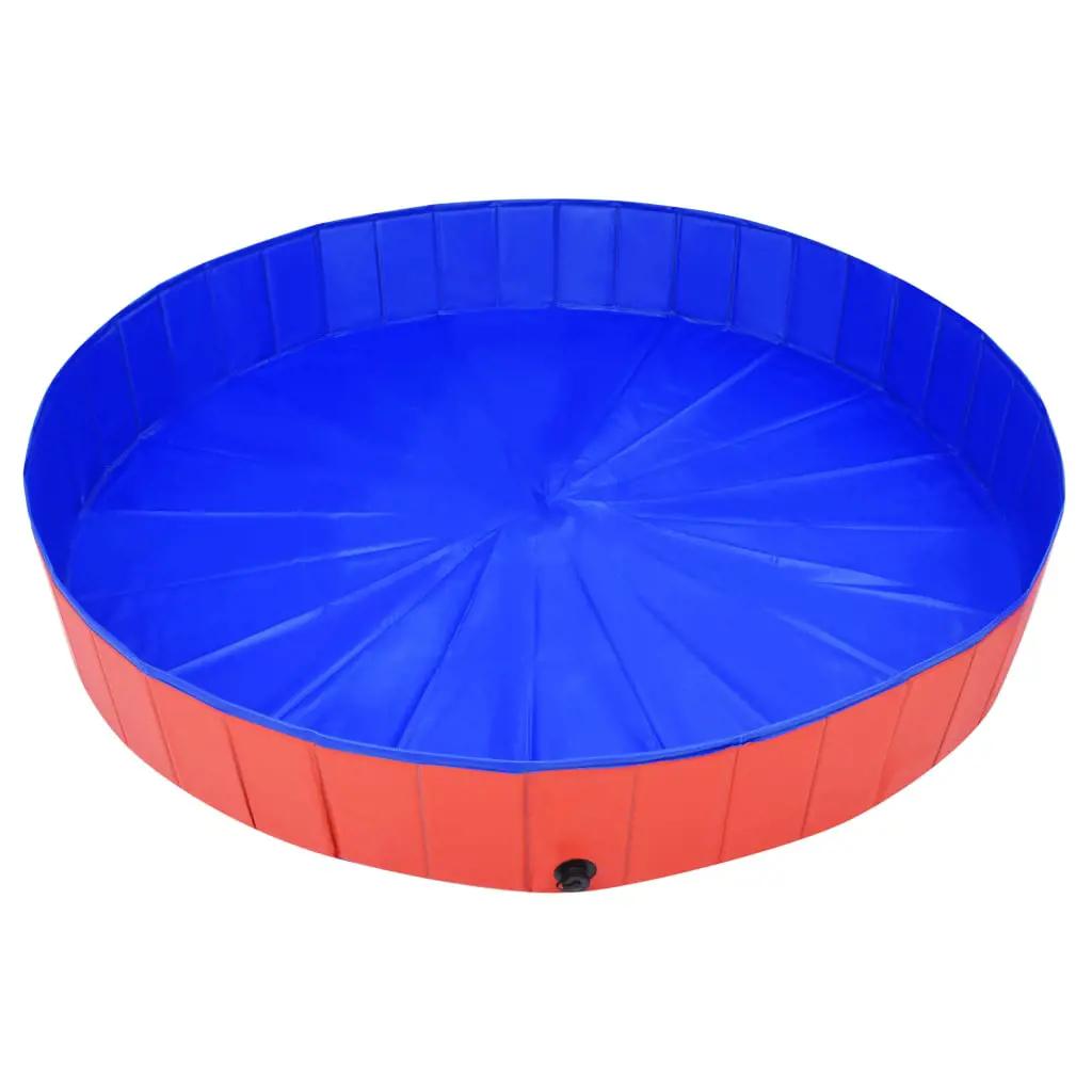 Hondenzwembad inklapbaar 200x30 cm PVC rood (4)