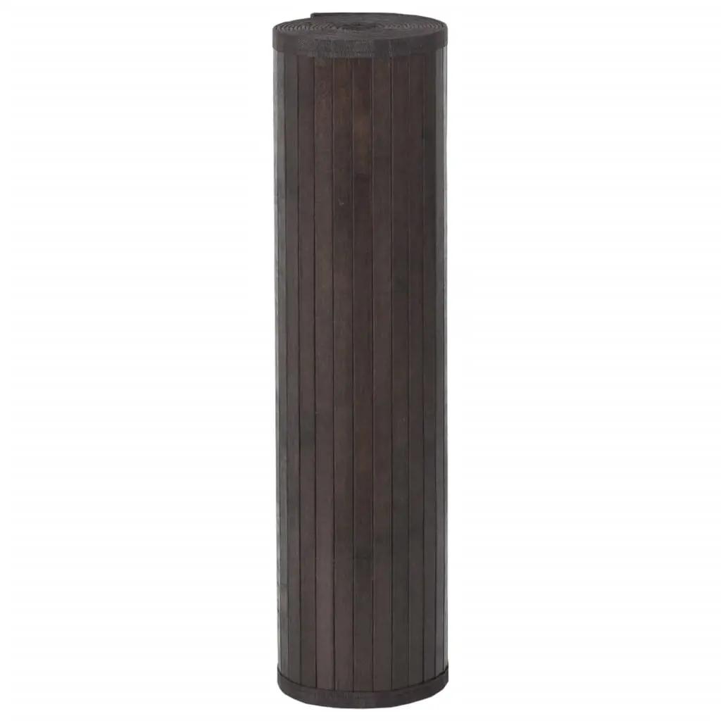 Vloerkleed rechthoekig 60x200 cm bamboe donkerbruin (3)