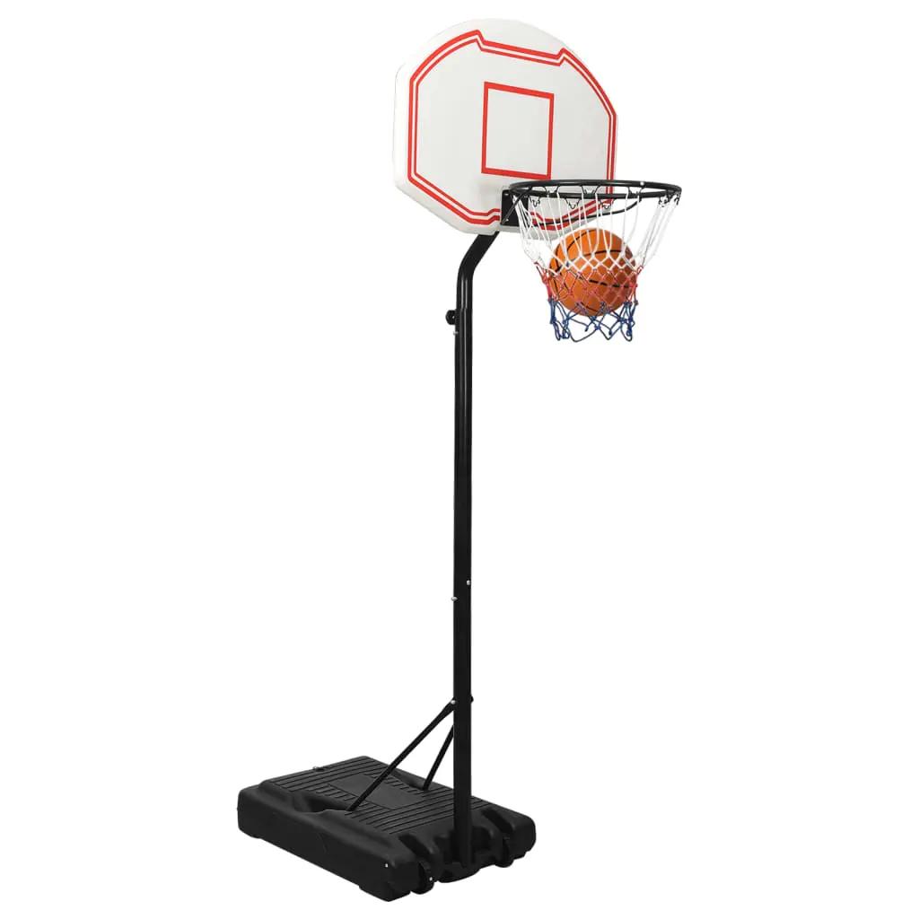 Basketbalstandaard 237-307 cm polyetheen wit (9)