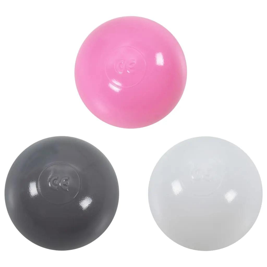 Kinderspeeltent met 250 ballen 301x120x128 cm roze (10)