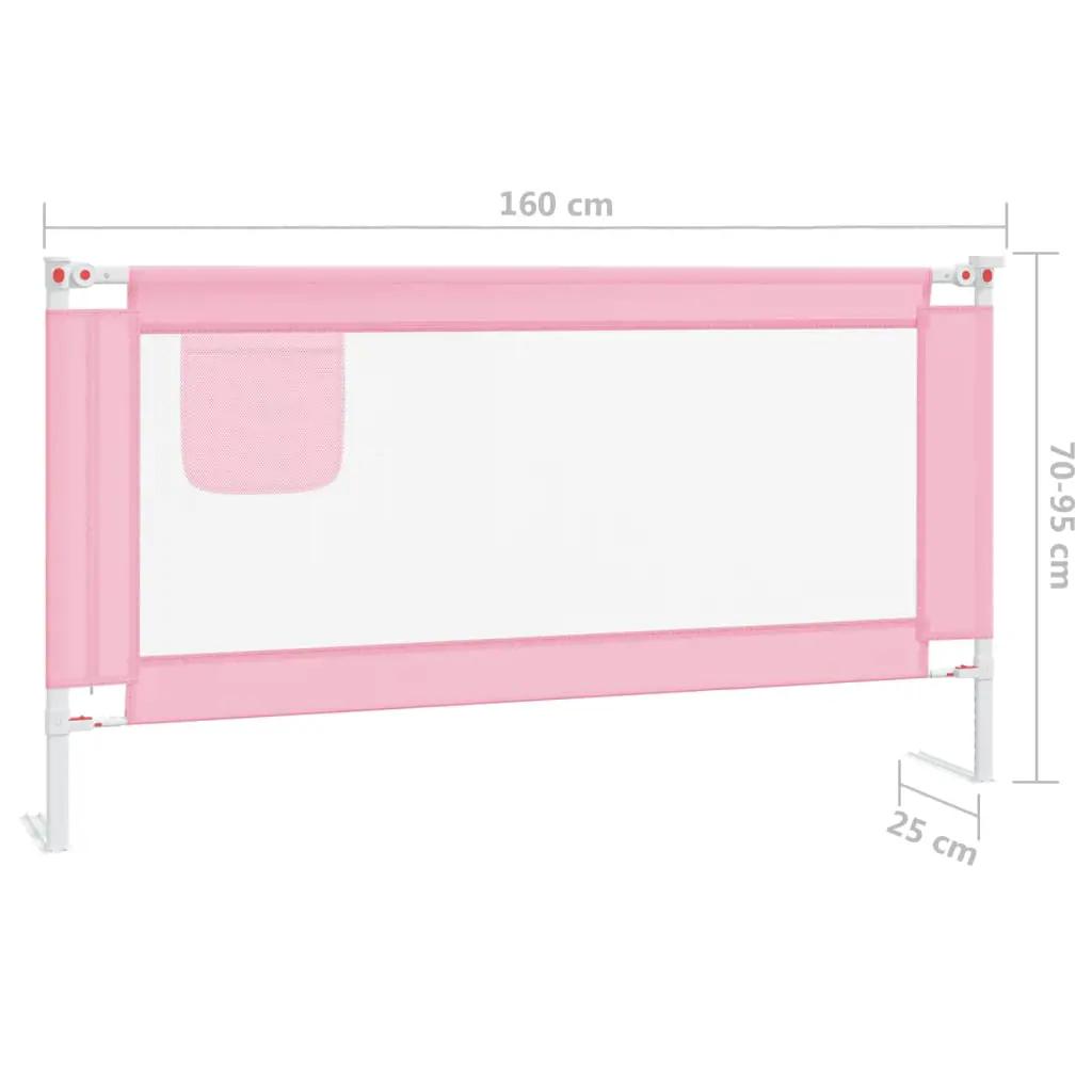 Bedhekje peuter 160x25 cm stof roze (8)